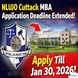 NLUO Cuttack Extends MBA Healthcare Management and Law Application Deadline to January 30; Apply Now @nluo.ac.in